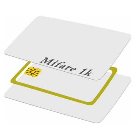 White blank contactless Mifare Cards